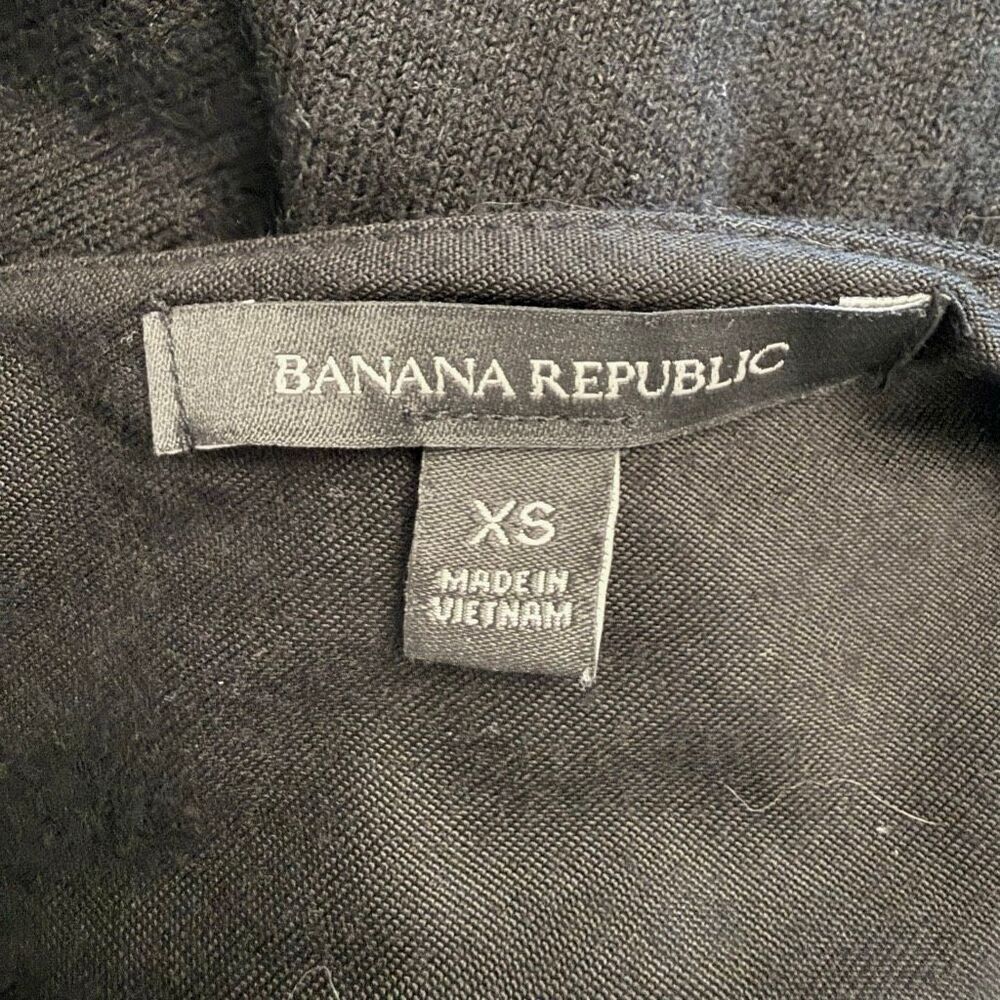 Banana Republic Sleeveless V-Neck Open Sides Double Layered Mini Dress Black XS - Picture 6 of 6